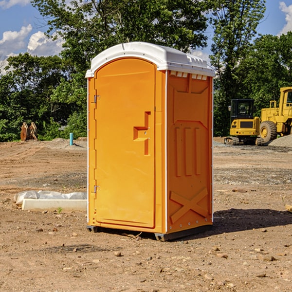 how often are the porta potties cleaned and serviced during a rental period in Sumpter